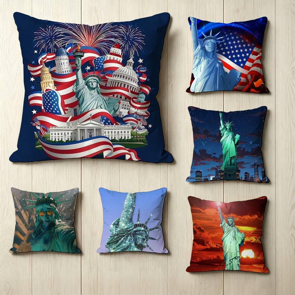 Home Textiles New York - Nowy Jork USA Statua Wolności Kwadratowa