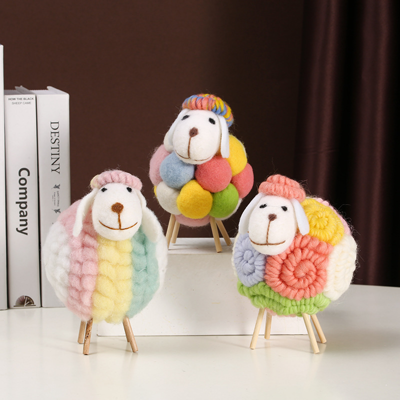Home Textiles China - 1 SZTUK Urocza filcowa owca Ozdoba