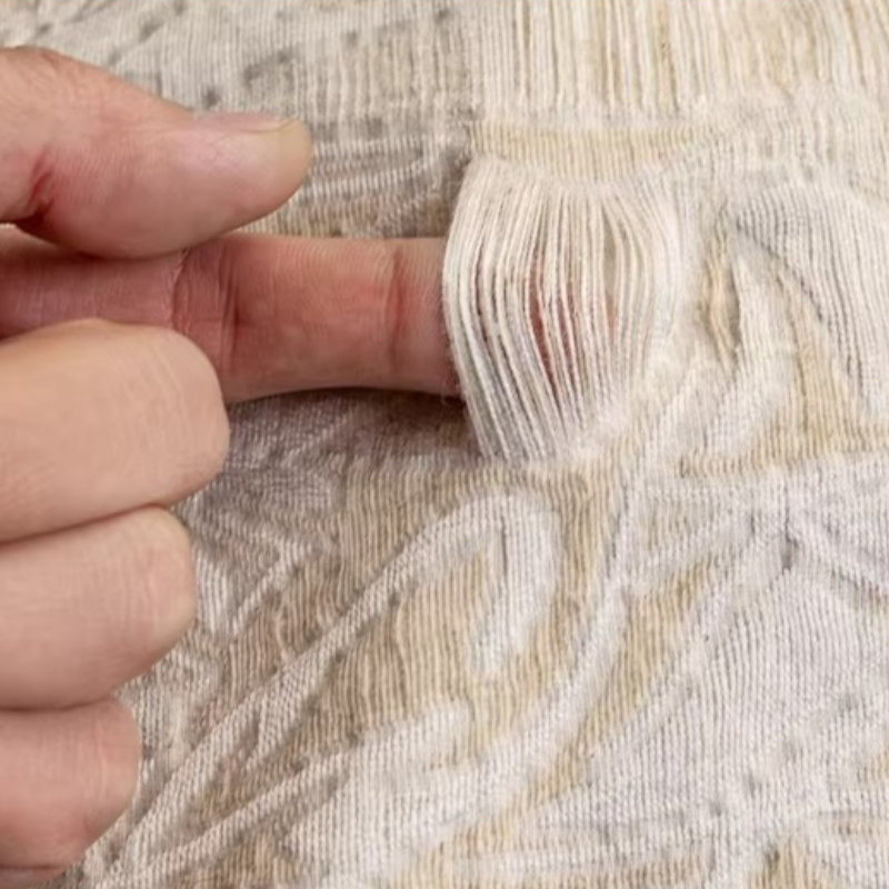 Beżowa lniana tkanina żakardow – Home Textiles Designer recenzja i cena