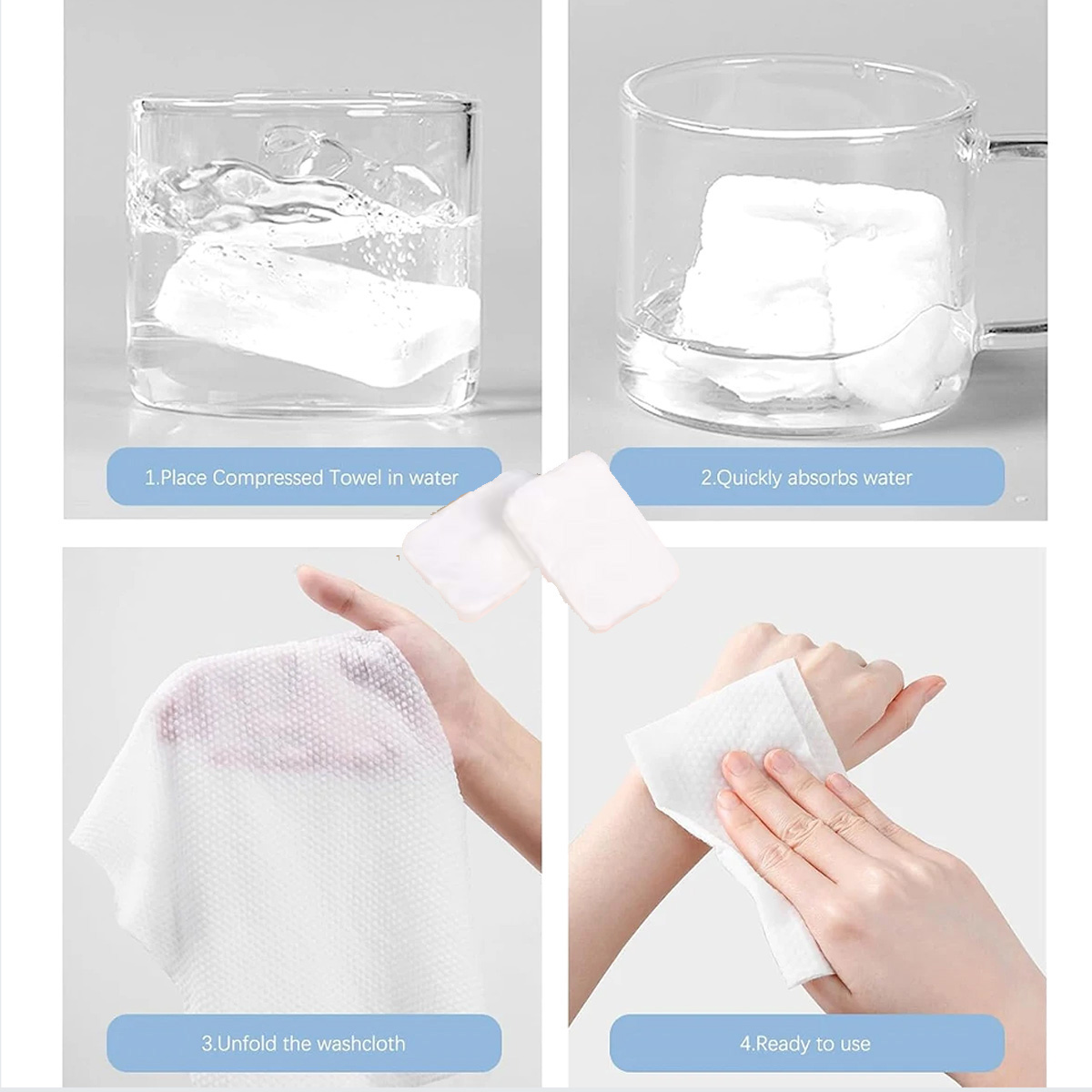 100 szt. przenośnych kompresow – Home Textiles Face Towel recenzja i cena