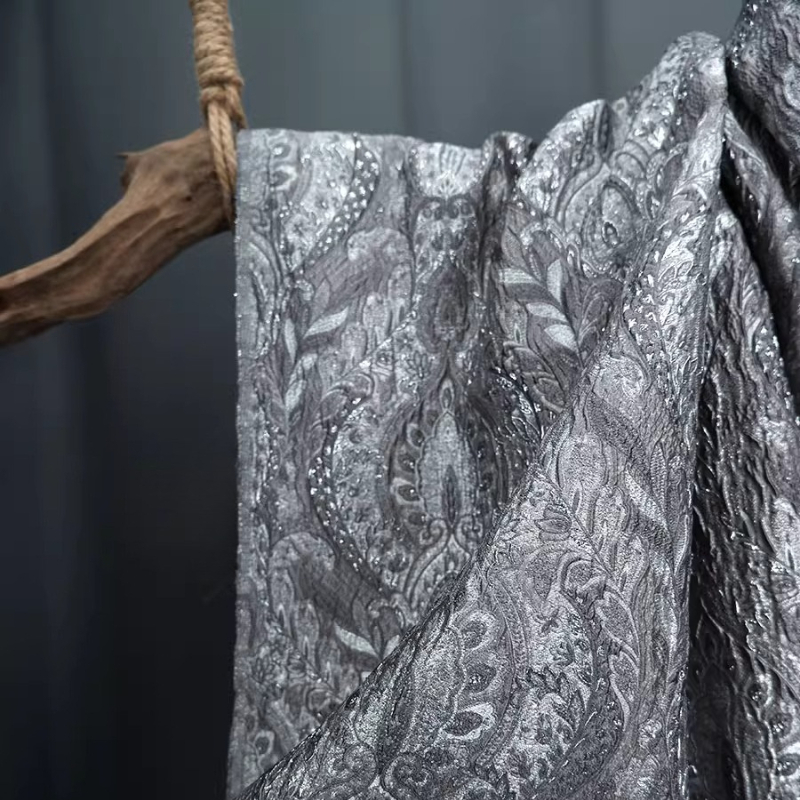 Szare, żakardowe zasłony w sty – Home Textiles Designer recenzja i cena